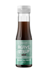 OstroVit Dark Agave Syrup 400g, a vegan-friendly natural sugar substitute for sweetening beverages and desserts.